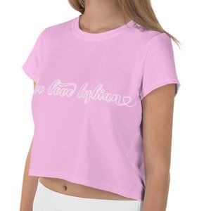 Live Love Lesbian LGBT Pride Cropped Tee T-Shirt
